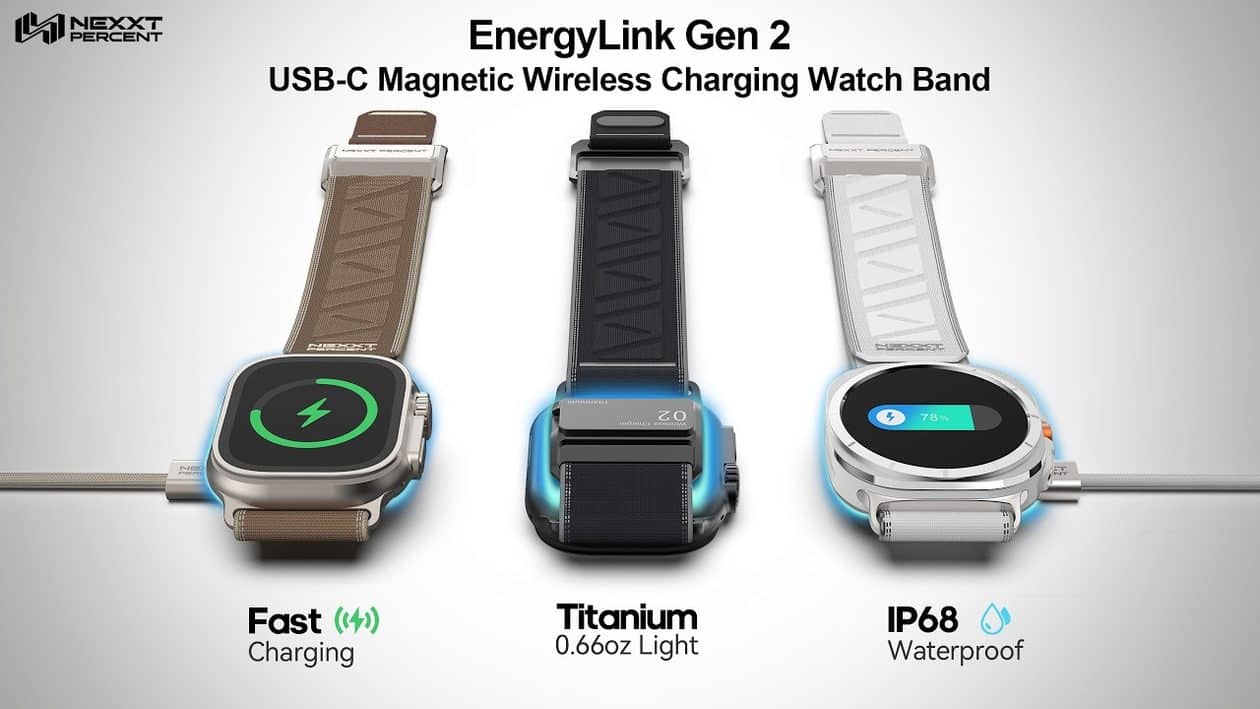 Essa pulseira deixa você recarregar seu Apple Watch com um cabo USB-C