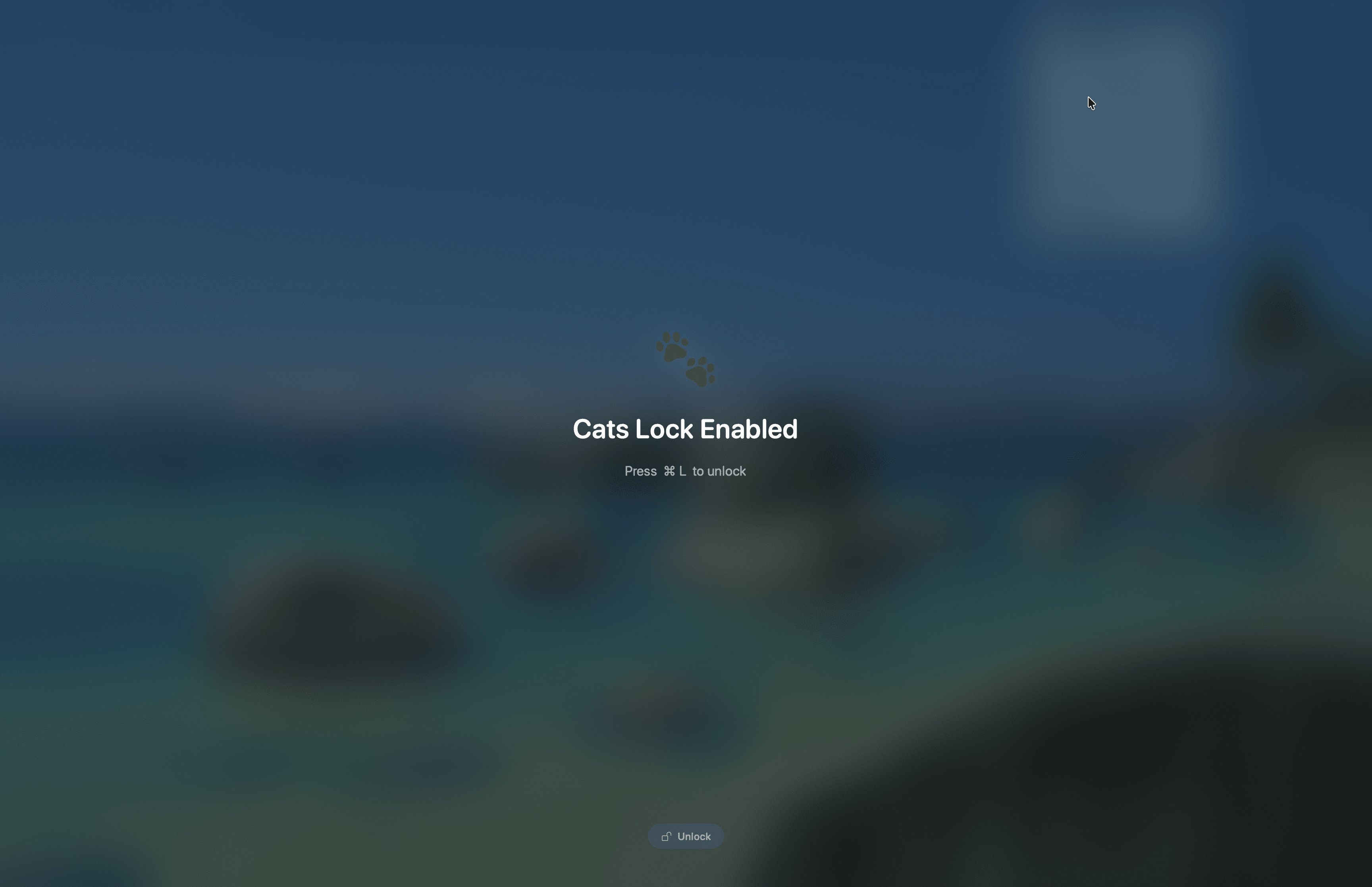 Cats Lock ativado