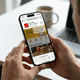 Safari aberto no iPhone na página do McDonald's mostrando uma promoção válida apenas no app