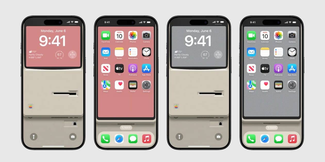 Deixe o seu iPhone com a cara do Macintosh original com esses wallpapers!