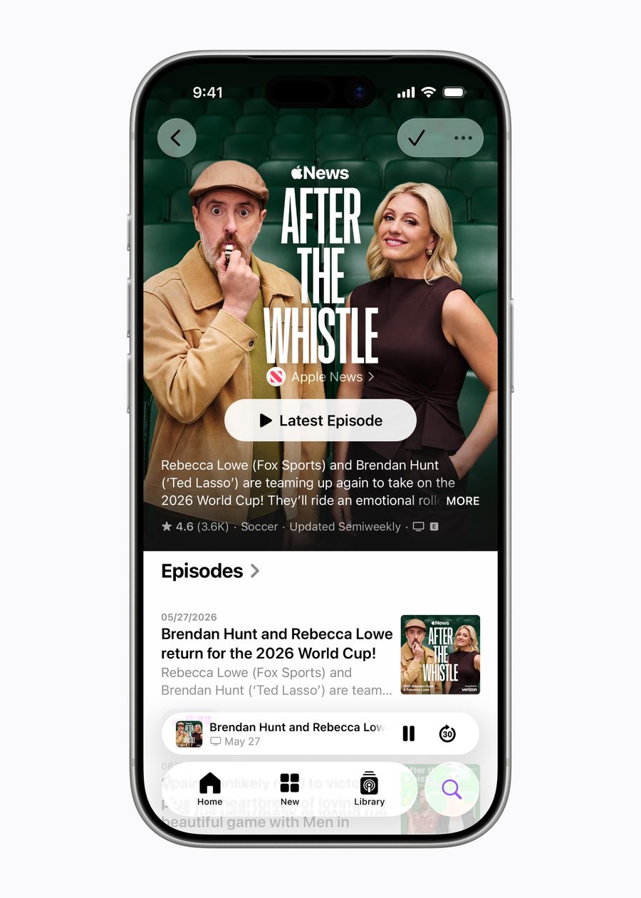 Podcast “After the Whistle”, do Apple News, retorna para a Copa do Mundo de 2026