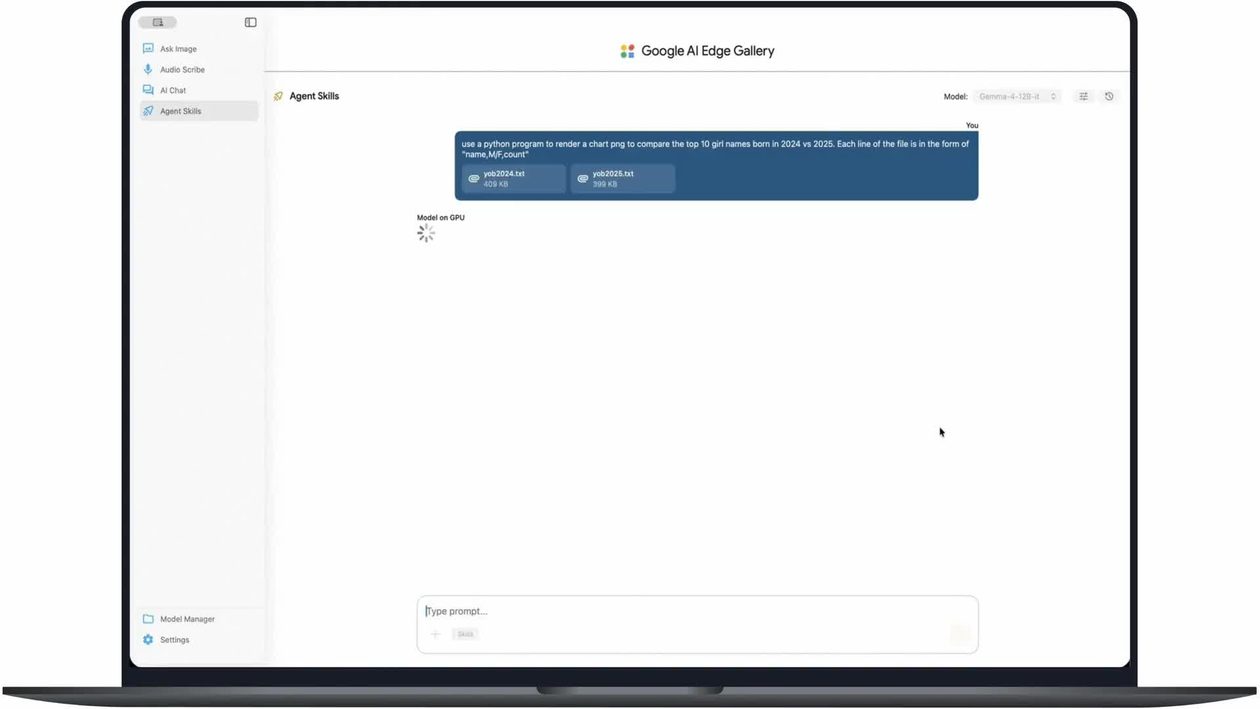 Google AI Edge Gallery, app para rodar LLMs localmente, chega ao macOS